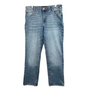 Jordache High Rise Straight Leg Jeans Medium Wash Women's Size 16